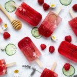 recette de Popsicles framboises et concombre