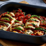 Hasselback de poulet aux tomates et à la mozzarella