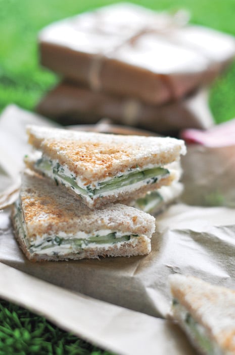 Mini club sandwiches au concombre