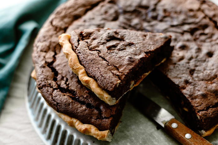 Tarte façon brownie aux noix