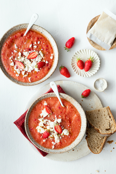 recette de Soupe froide de tomate et poivron