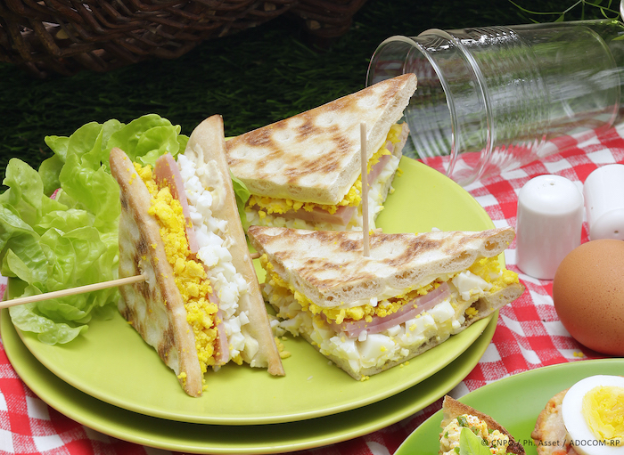 recette de Club sandwich aux œufs mimosa