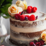 Naked cake au thé et aux framboises