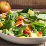Salade de pousses d’épinard aux pommes