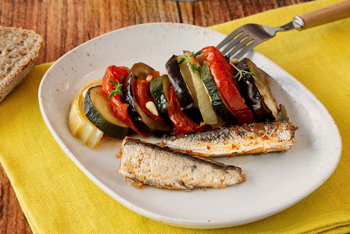 Tian de tomates aux sardines