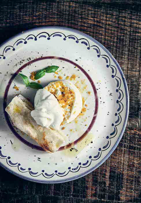 recette de Burrata et poutargue