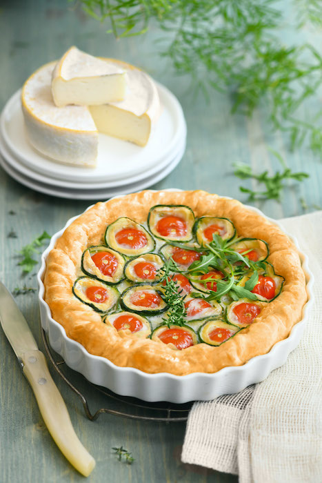 recette de Tarte de légumes fleurs et Chevrotin