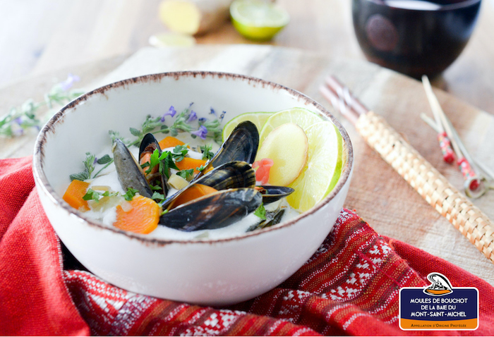 recette de Moules au bouillon coco et citronnelle