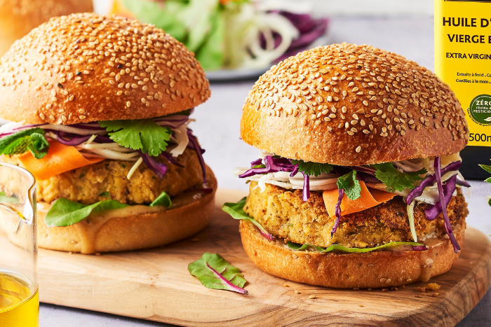 Burger de falafels à la sauce tahini