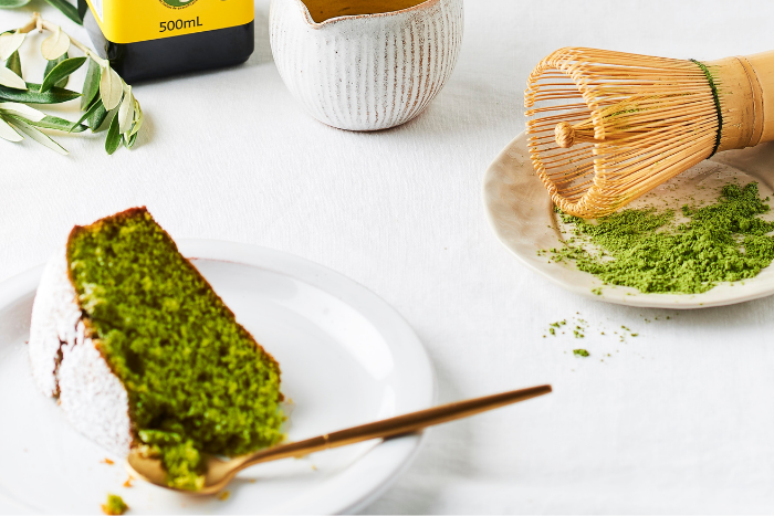 Gâteau à l’huile d’olive et au matcha