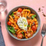 recette de Casarecce à la burrata et à la crème de tomates