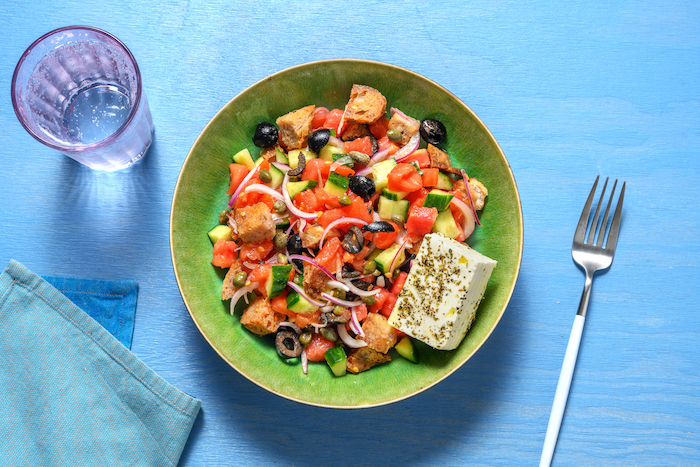 recette de Salade de tomates et feta à la crétoise