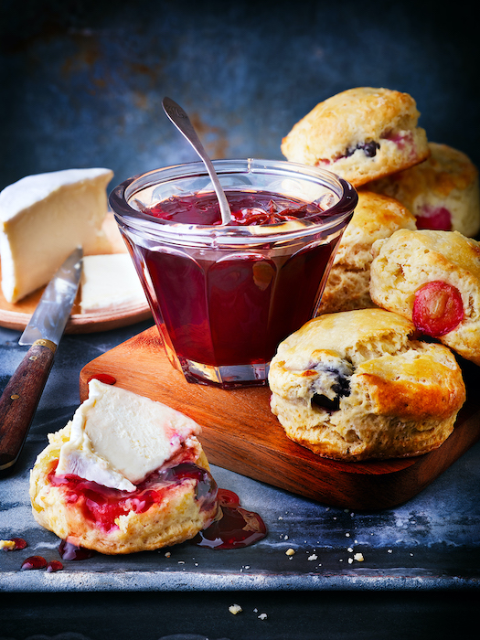 recette de Scones aux raisins et gelée express