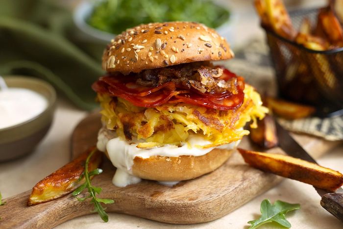 recette de Burger au chorizo et pommes de terre