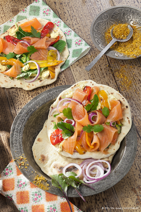 recette de Chapatis au saumon fumé