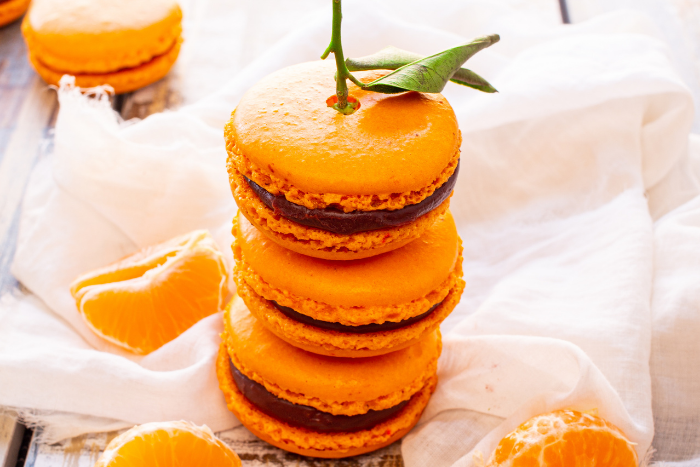 Macarons chocolat clémentine de Corse