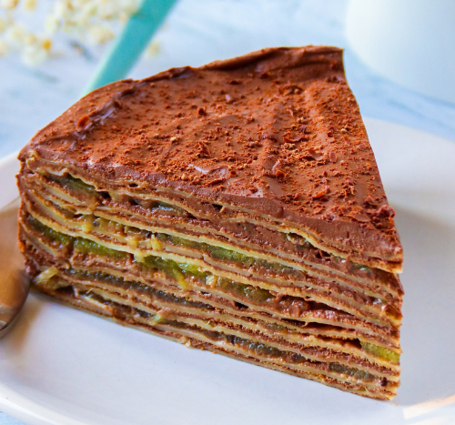 Gateau De Crepes Kiwi Chocolat Acidule Et Vitamine Kiss My Chef