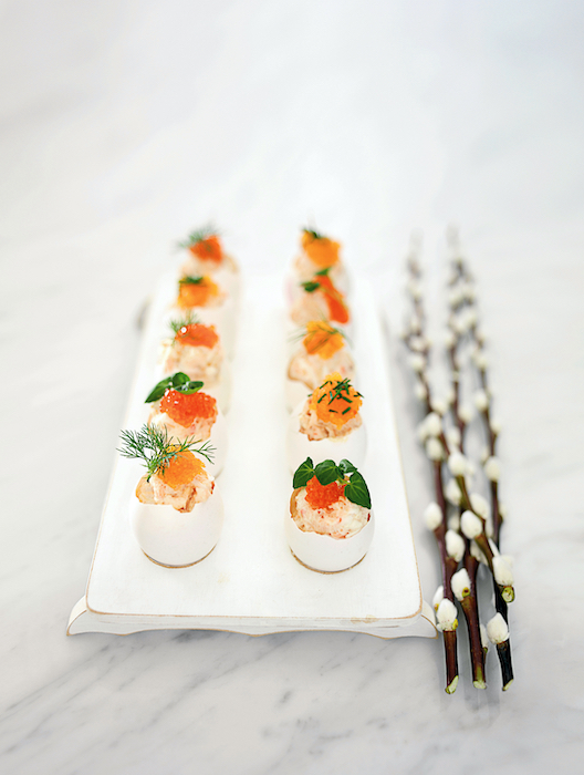 recette d'Oeufs d’hiver à la mousse de cabillaud