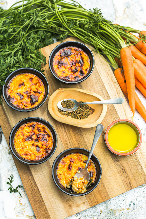 recette de Flans de carottes à l’huile d’olive