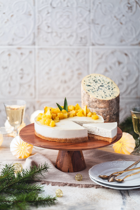 recette de Cheesecake à la Fourme d’Ambert et ananas