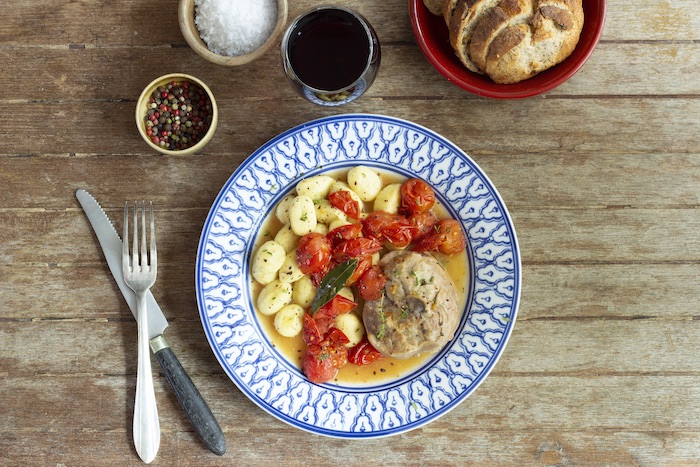 recette d'Osso bucco aux tomates et gnocchi