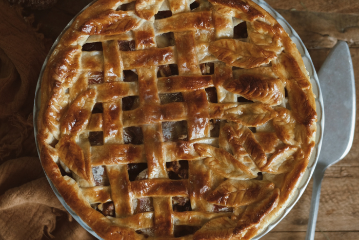 Tourte butternut aux oignons confits