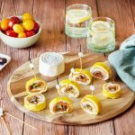 Mini wraps d’omelette au chèvre