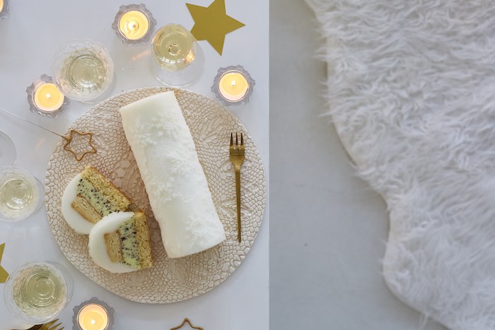 recette de Bûche glacée citron menthe