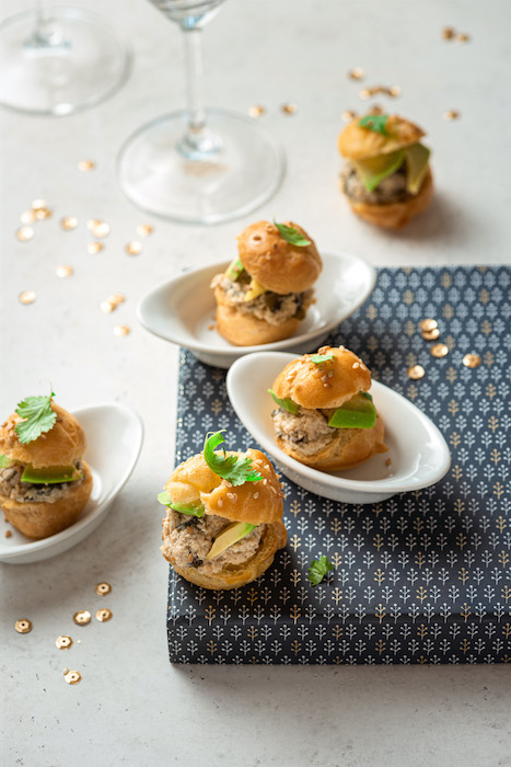 recette de Petits choux apéritifs au crabe