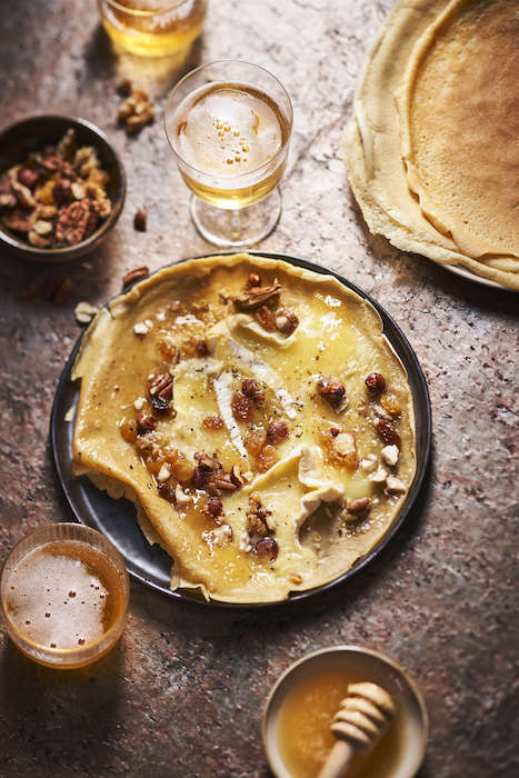 recette de Crêpes de petit épeautre au camembert