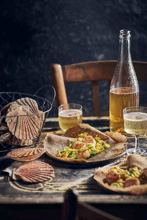 recette de Galettes aux Saint-Jacques et poireaux