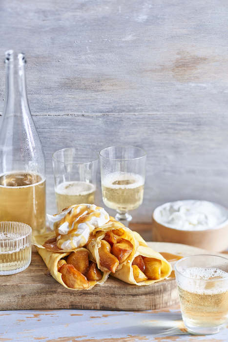 recette de Crêpes tatin chantilly
