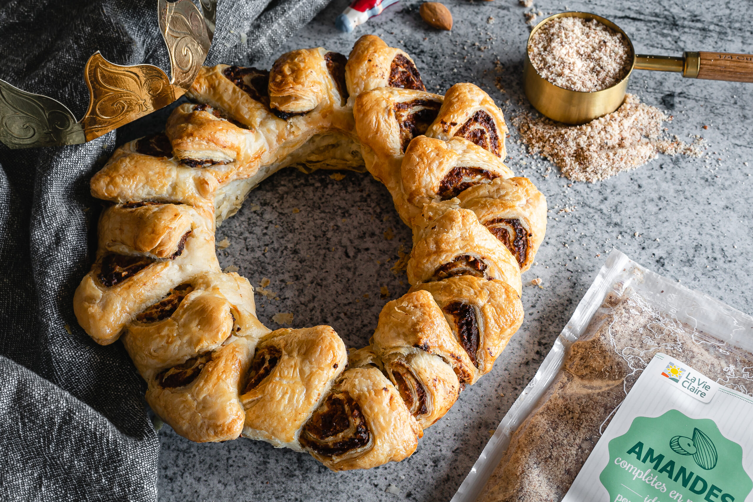 Galette torsadée à la poudre d’amandes