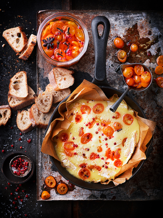 recette de Camembert rôti aux kumquats