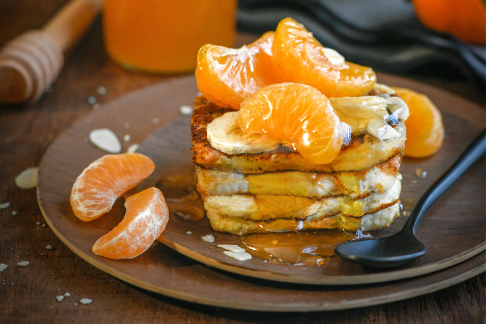 Fluffy pancakes bananes