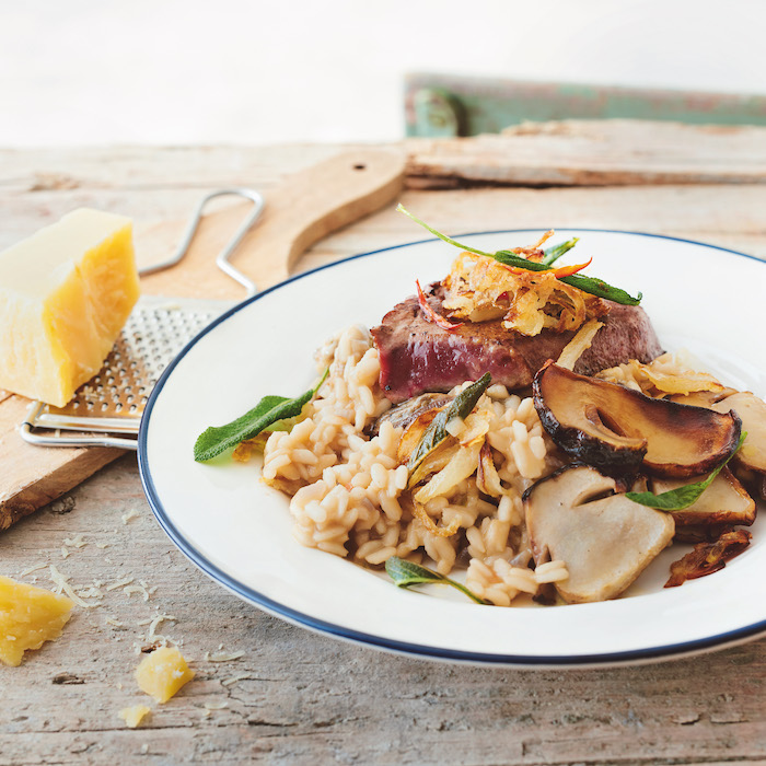 recette de Risotto au foie de veau et bolets