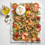 recette de Salade d’émincés d’agneau à la burrata