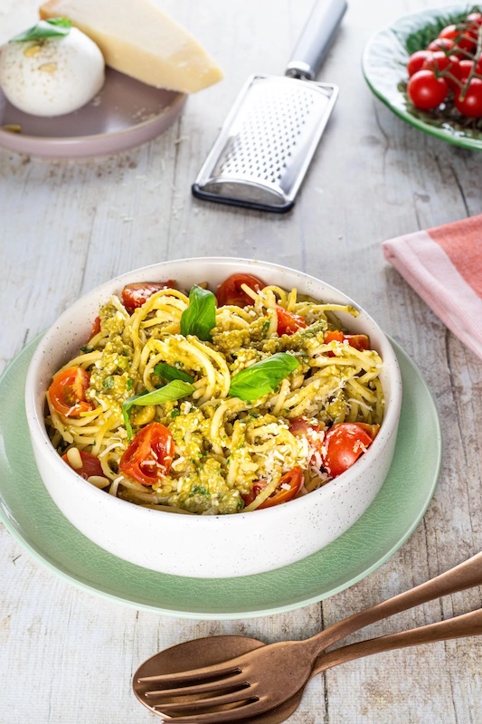 recette de Pâtes au pesto de haricots verts