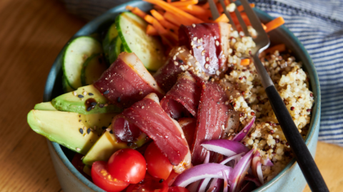 Pokebowl d’été au magret fumé
