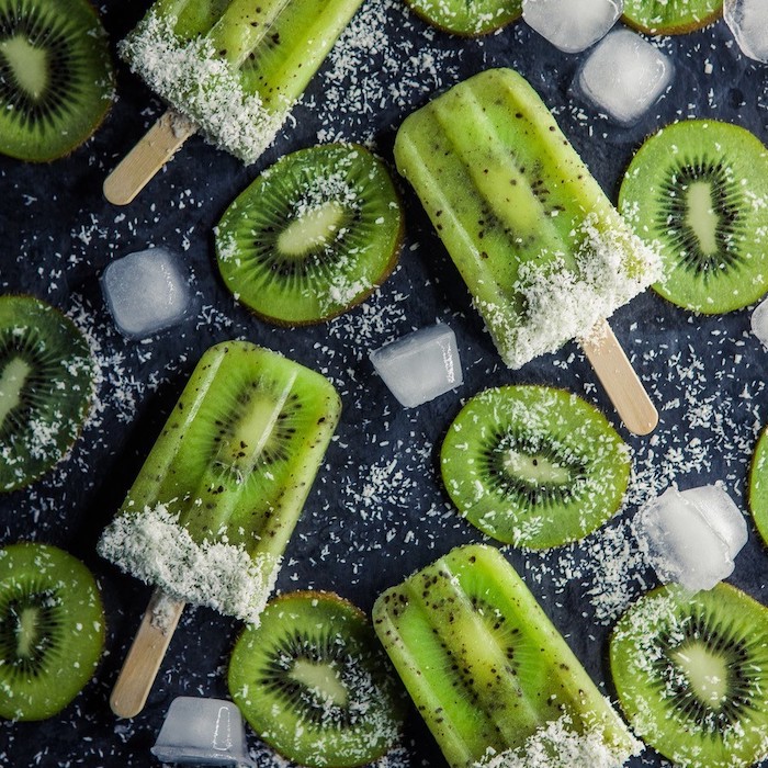 Bâtonnets de sorbet aux kiwis