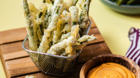 Tempura de haricots verts
