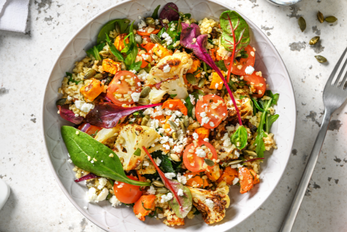 Salade orientale de légumes rôtis