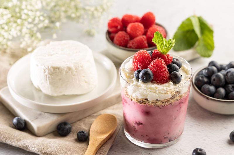 recette de Mousse de chèvre aux fruits rouges