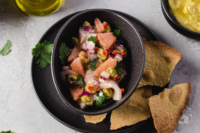 Ceviche d’espadon et pamplemousse