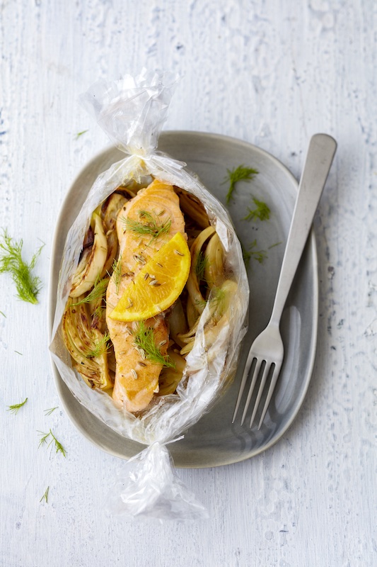 recette de Papillote de saumon et fenouil à l’orange