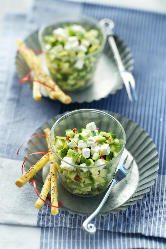 recette de Tartare de courgettes au Caprice des Anges