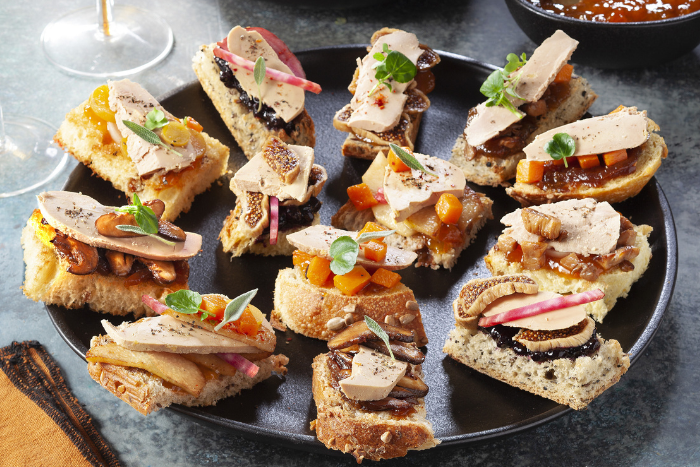 Farandole de toasts au foie gras