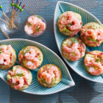 recette de Blinis de crevettes et lardons