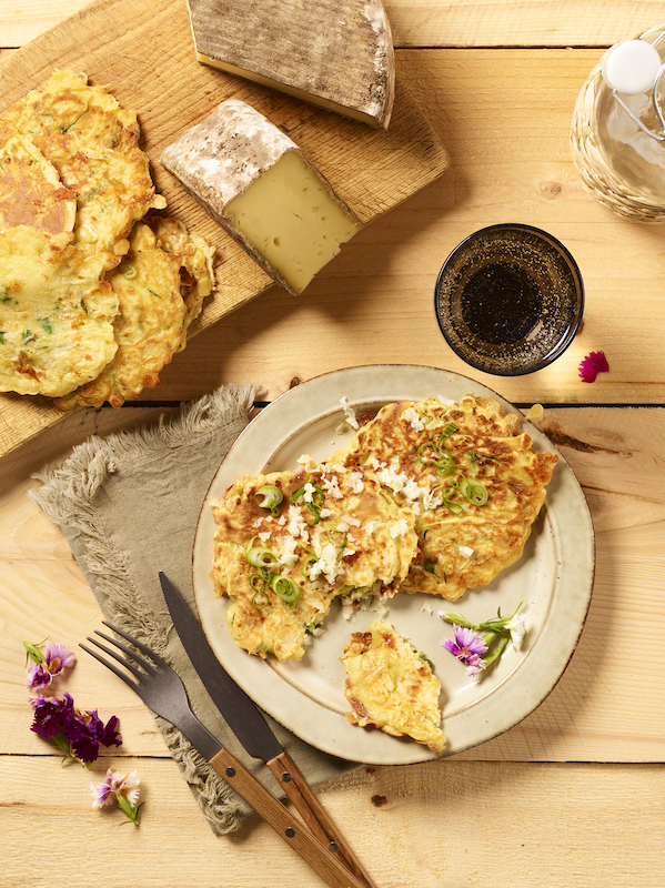 recette de Galettes de courgettes à la tomme de Savoie