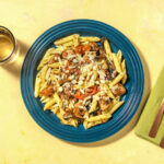 recette de Penne au poulet et pesto aux champignons